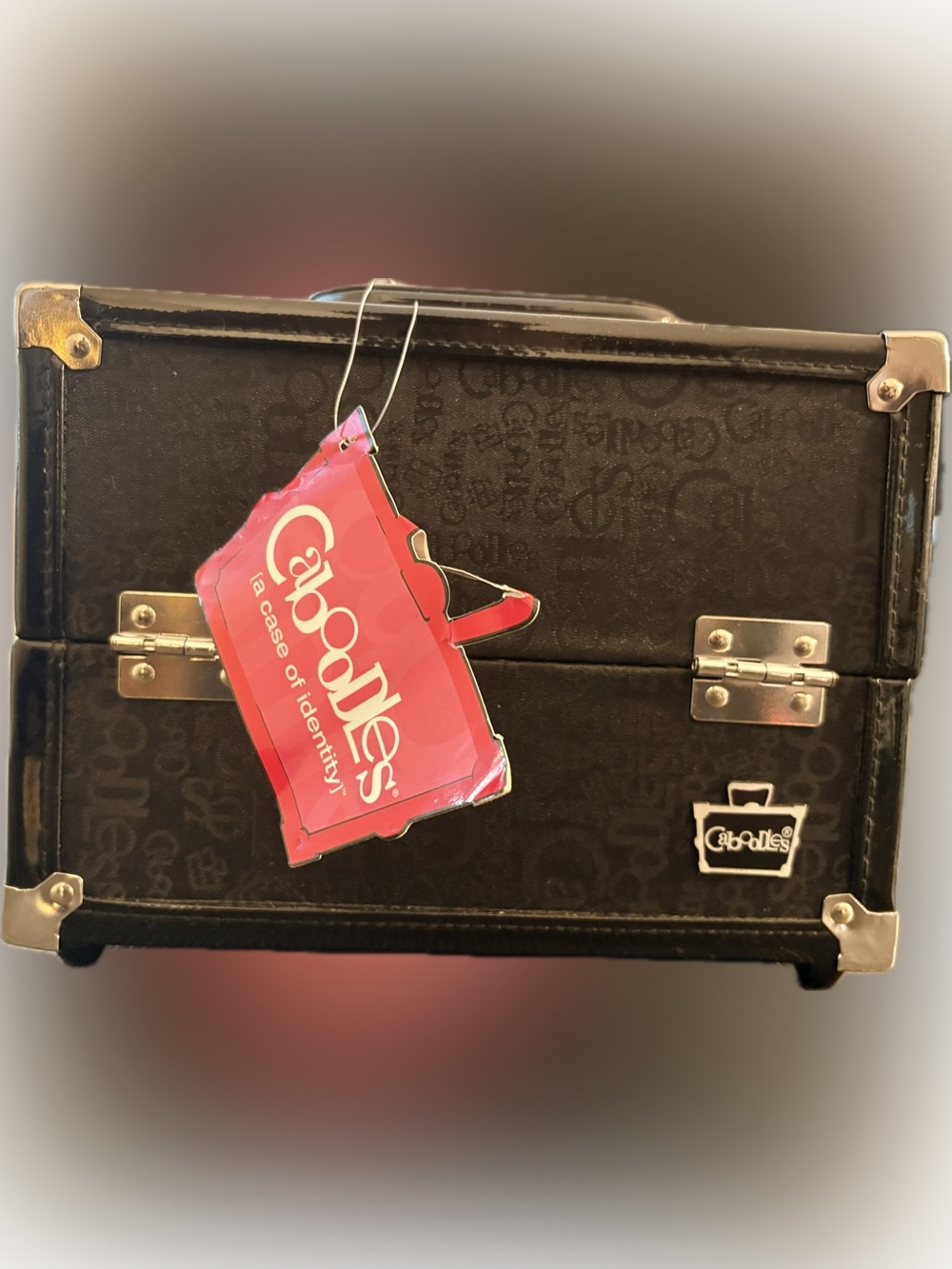 NWT Vintage Style Caboodles "A Case of Identity" Black Makeup Train Case